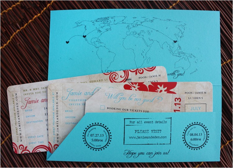 Plane Ticket Wedding Invitation Template Free Hawaii and Hong Kong Antique Boarding Pass Wedding