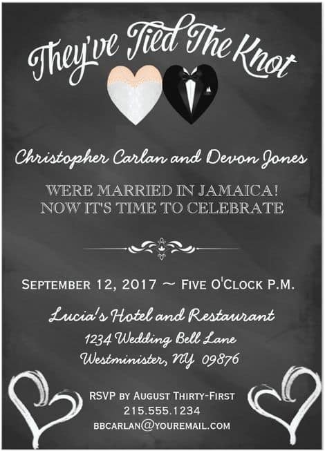 Post Wedding Reception Invitation Quotes 21 Beautiful at Home Wedding Reception Invitations