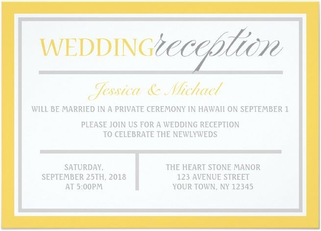Post Wedding Reception Invitation Quotes 21 Beautiful at Home Wedding Reception Invitations
