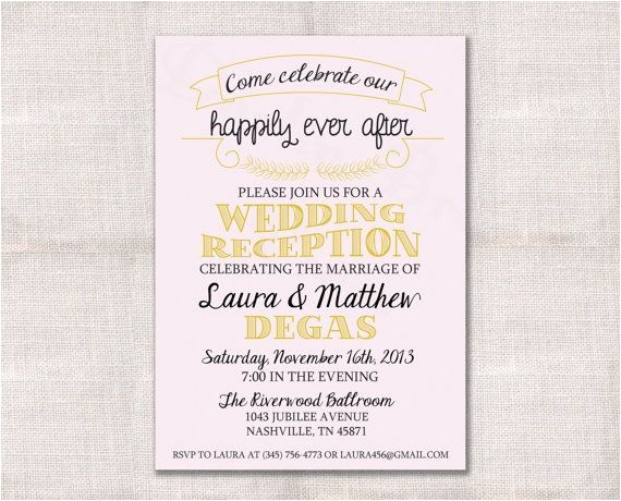 Post Wedding Reception Invitation Quotes Post Wedding Reception Invitation Wording Informal New