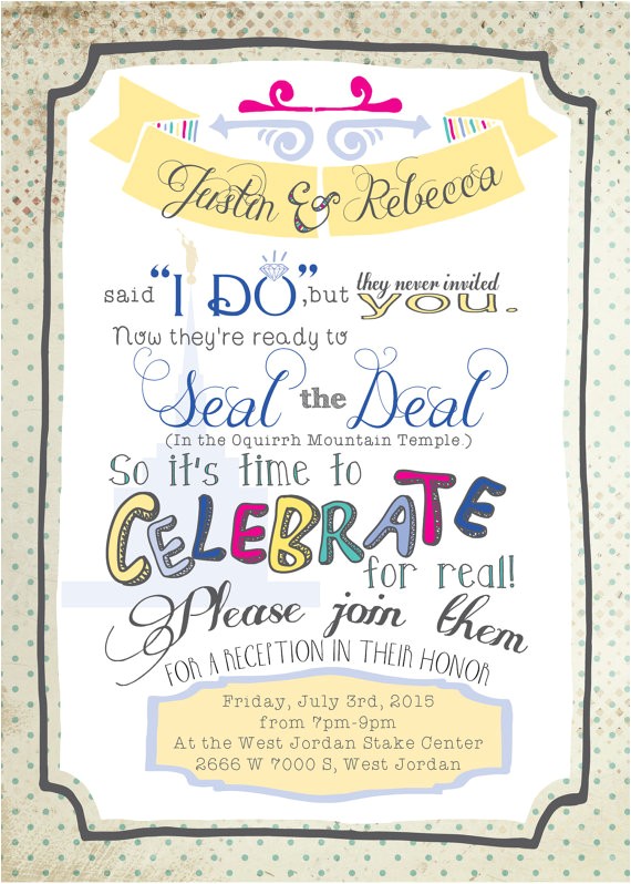 Post Wedding Reception Invitation Quotes Wordings Post Wedding Reception Only Invitation Wording