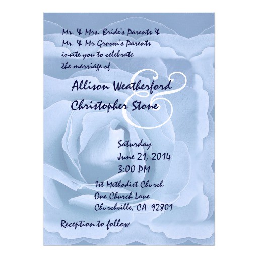Powder Blue Wedding Invitations Elegant Powder Blue Rose Wedding Invitation Zazzle Powder Blue Wedding Invitations Elegant Powder Blue Rose Wedding Invitation Zazzle