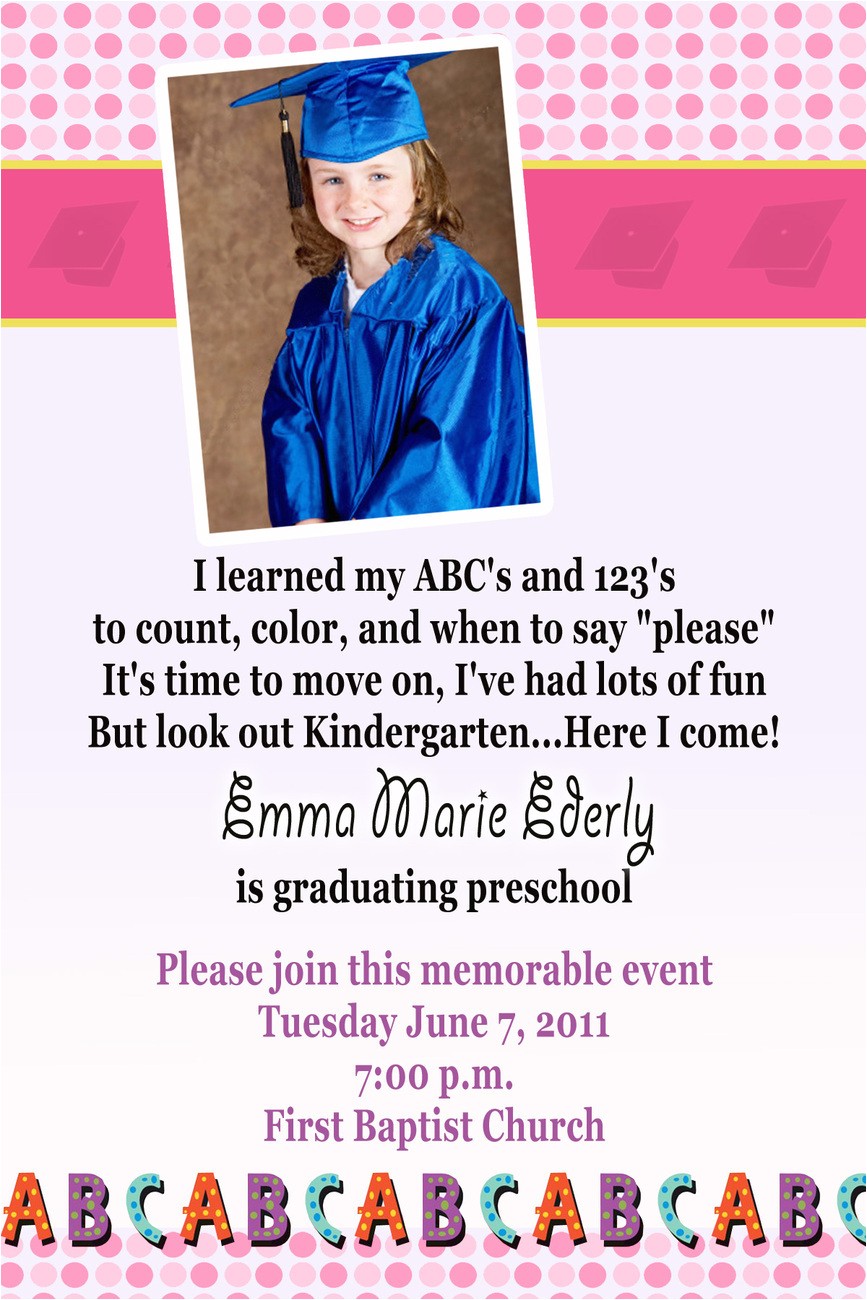 Pre K Graduation Invitations 10 Kid Pre K Graduation Kindergarten Party Invitations Other