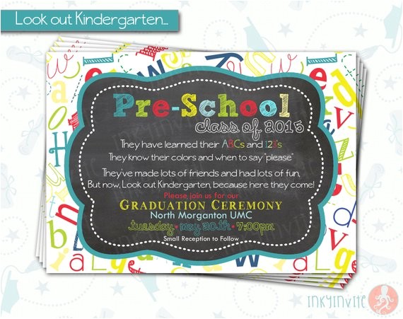 Pre K Graduation Invitations Pre School Graduation Invitation Pre K Class Graduation