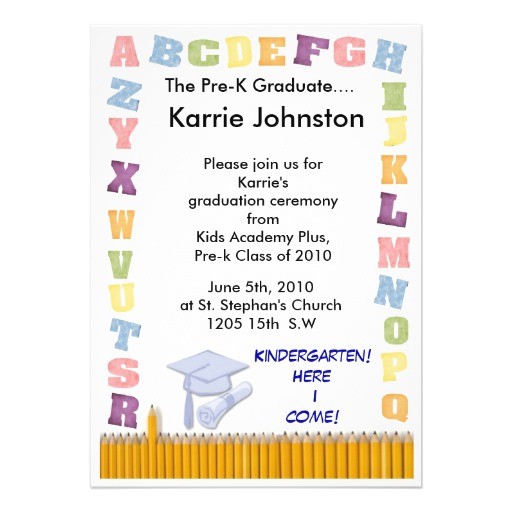 Pre K Graduation Invitations Teacher Speech for Preschool Graduation Just B Cause