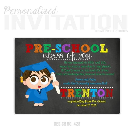 Pre Printed Graduation Party Invitations Preschool Graduation Invitations Pre School by Pre Printed Graduation Party Invitations Preschool Graduation Invitations Pre School by