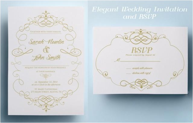 Premade Wedding Invitations Elegant Wedding Invitation Template Classic Wedding