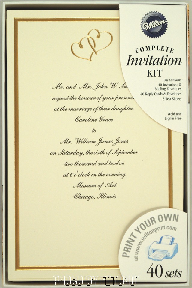 Print Your Own Wedding Invitations Kits 160 Wilton Ivory Gold Hearts Wedding Invitation Kits Print Your Own Wedding Invitations Kits 160 Wilton Ivory Gold Hearts Wedding Invitation Kits