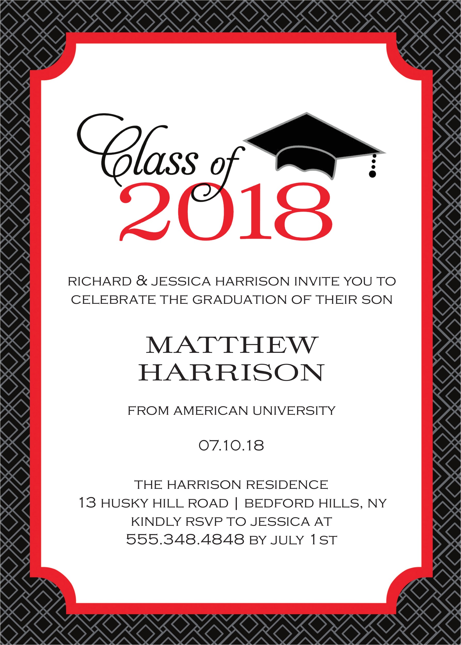 Printable Graduation Invitations 2018 Graduation Party Invitations High School or College Printable Graduation Invitations 2018 Graduation Party Invitations High School or College