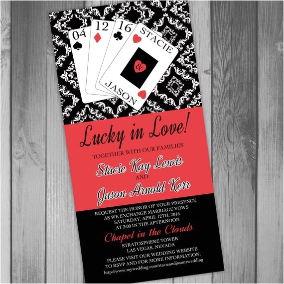 Printable Las Vegas Wedding Invitations Las Vegas Wedding Invitation Printable Wedding Invitation