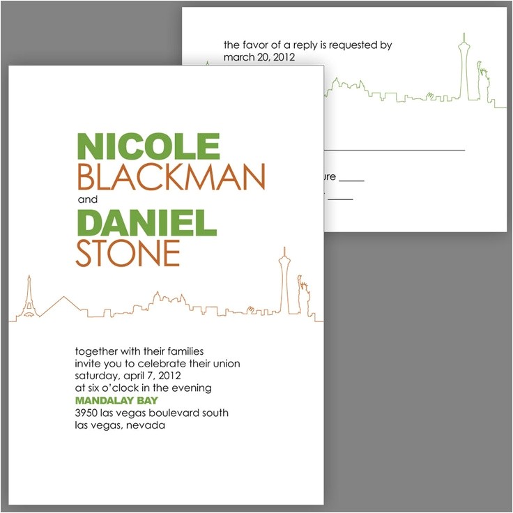 Printable Las Vegas Wedding Invitations Printable Wedding Invitations Las Vegas Wedding