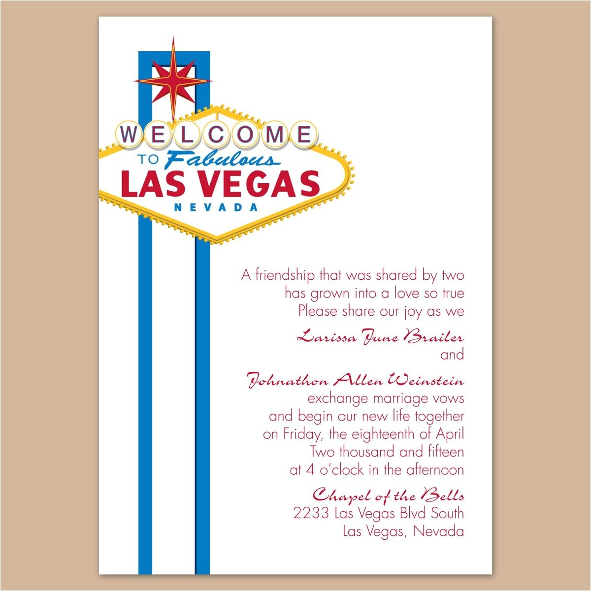 Printable Las Vegas Wedding Invitations Vegas Wedding Invitations Template Best Template Collection