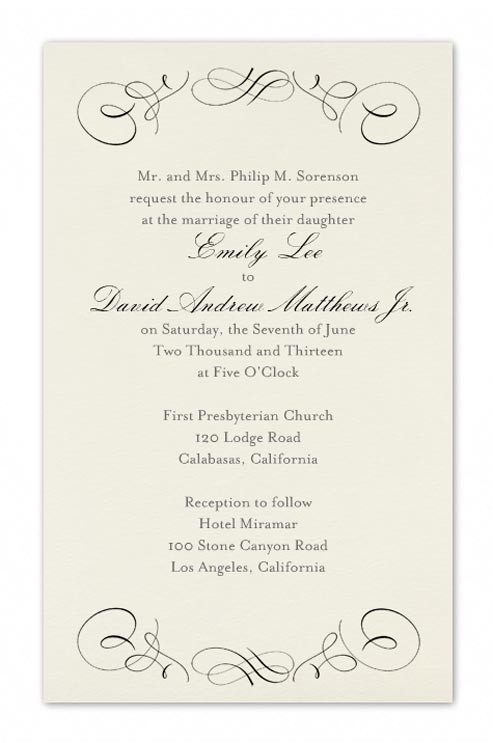 Proper Wording Of Wedding Invitations Correct Wedding Invitation Wording Cobypic Com