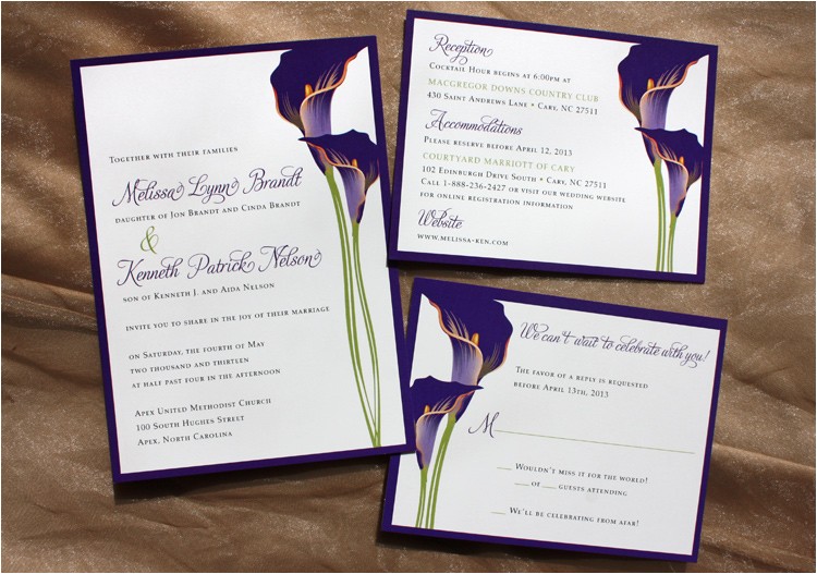 Purple Calla Lily Wedding Invitations Floral Archives Page 5 Of 23 Emdotzee Designs