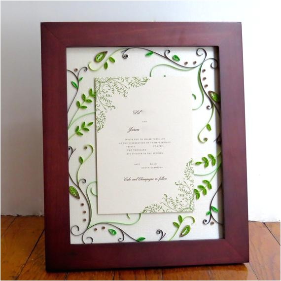 Quilled Wedding Invitation Keepsake Quilled Wedding Invitation Keepsake Unique Bridal Shower