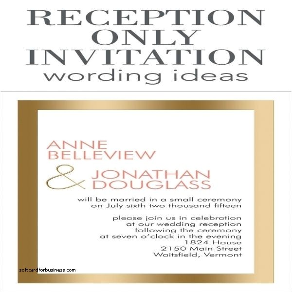 Reception Invitations after Private Wedding Wedding Invitation Elegant Wedding Reception Invitation