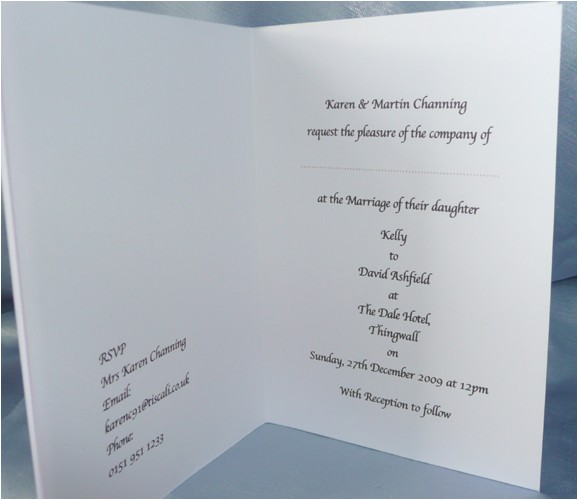 Reception to Follow On Wedding Invitation Invitation Wording