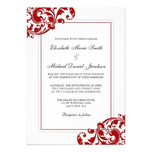 Red and White Wedding Invitation Templates Free Red and White Wedding Invitation Templates Matik for