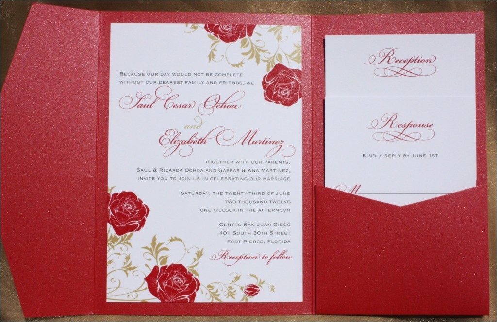 Red and White Wedding Invitation Templates Red Rose Wedding Invitations Red Rose Wedding Invitations