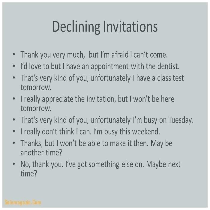 Reject Wedding Invitation Politely Sample How to Decline An Invitation Politely Samples Reply to
