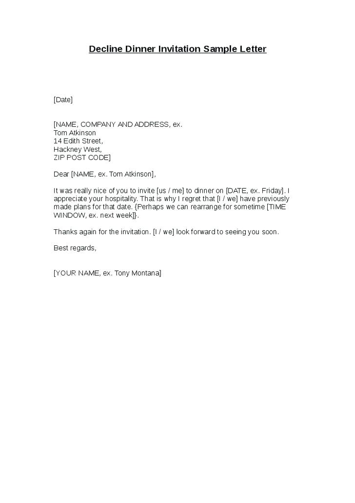 Reject Wedding Invitation Politely Sample How to Decline An Invitation Politely Samples Sample