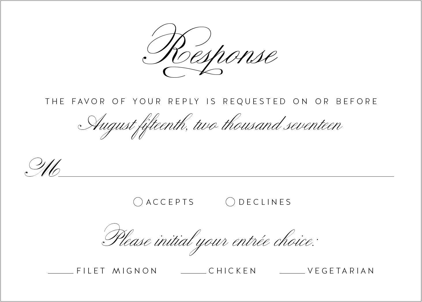 Response Card for Wedding Invitation Wording Wedding Invitation Reply Card Wording Wedding Response