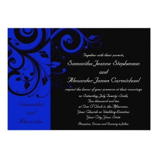 Royal Blue and Black Wedding Invitations Royal Blue and Black Wedding Invitations Www Imgkid Com