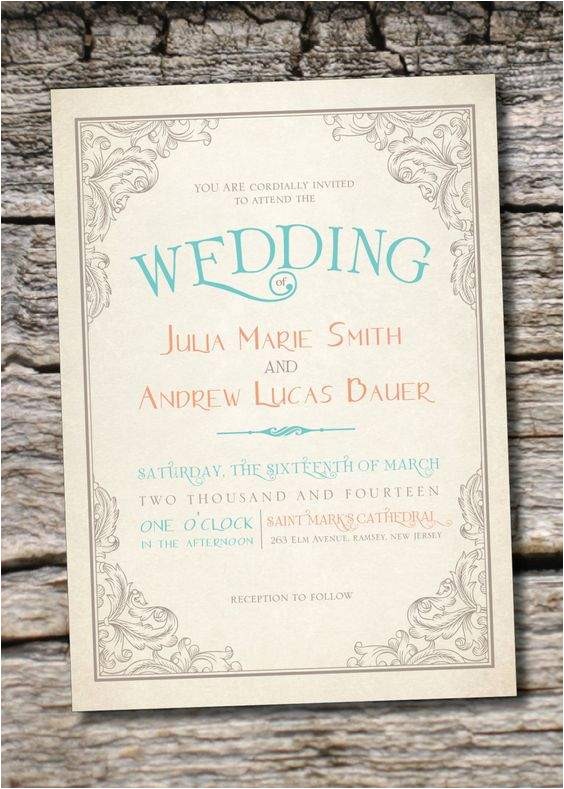 Rustic Wedding Invitations Etsy Etsy Wedding Invitations Wedding Invitation Templates