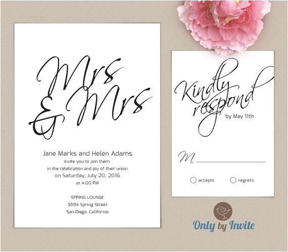 Same Sex Marriage Wedding Invitations 21 Best Same Sex Wedding Invitations Images On Pinterest
