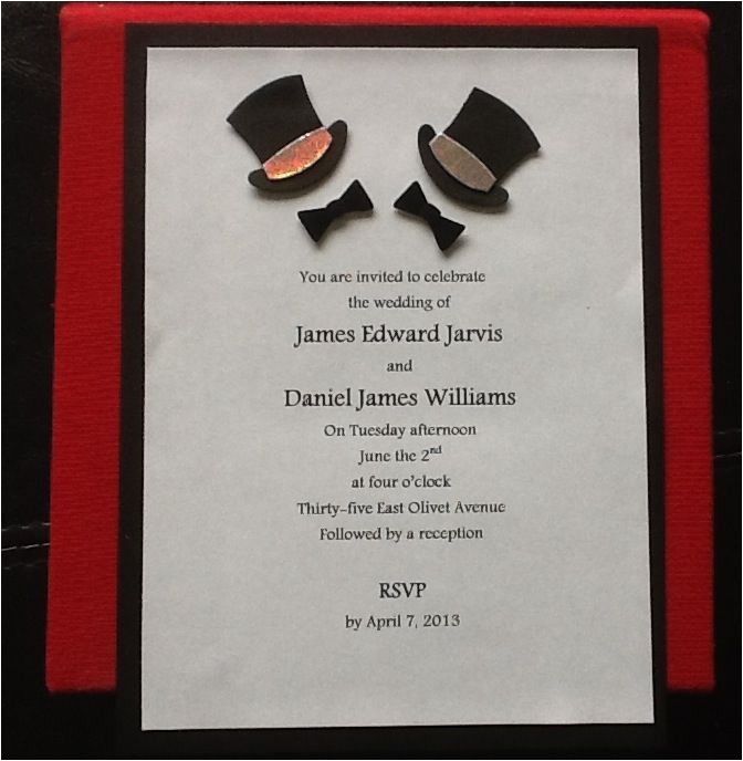 Same Sex Marriage Wedding Invitations Same Sex Wedding Invitation Gay Pride Wedding for Shawn