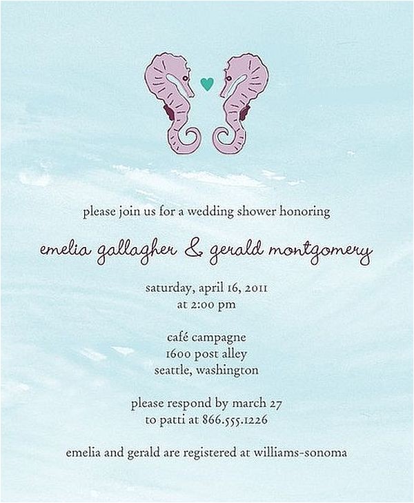 Sample Beach Wedding Invitation Wording Beach themed Wedding Invitation Ideas