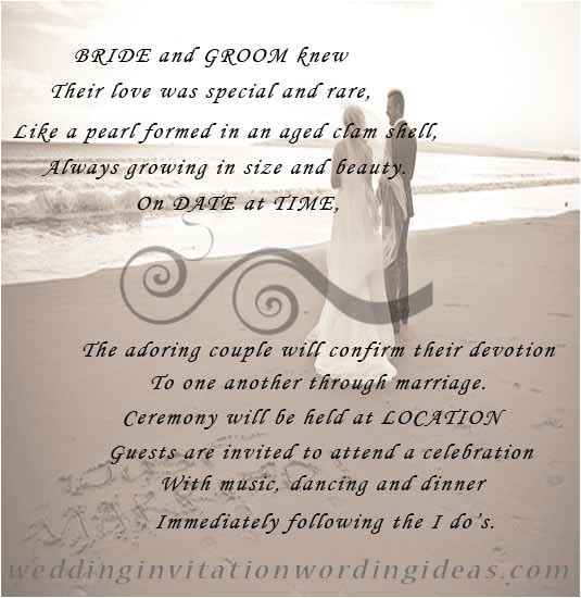 Sample Beach Wedding Invitation Wording Free Beach Wedding Invitation Wordings Samples