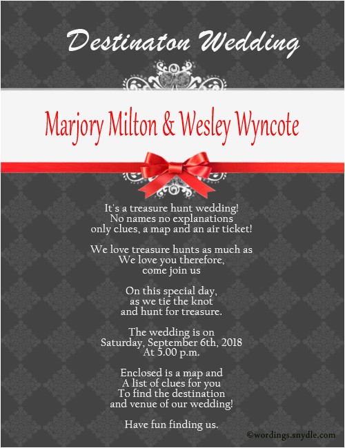Sample Destination Wedding Invitations Destination Wedding Invitation Wording Samples Wordings
