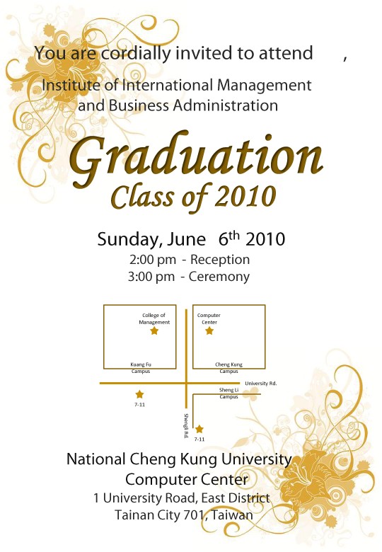 Sample Invitation Card for Graduation Ceremony Invite Advisor to Graduation Ceremony Party Invitations
