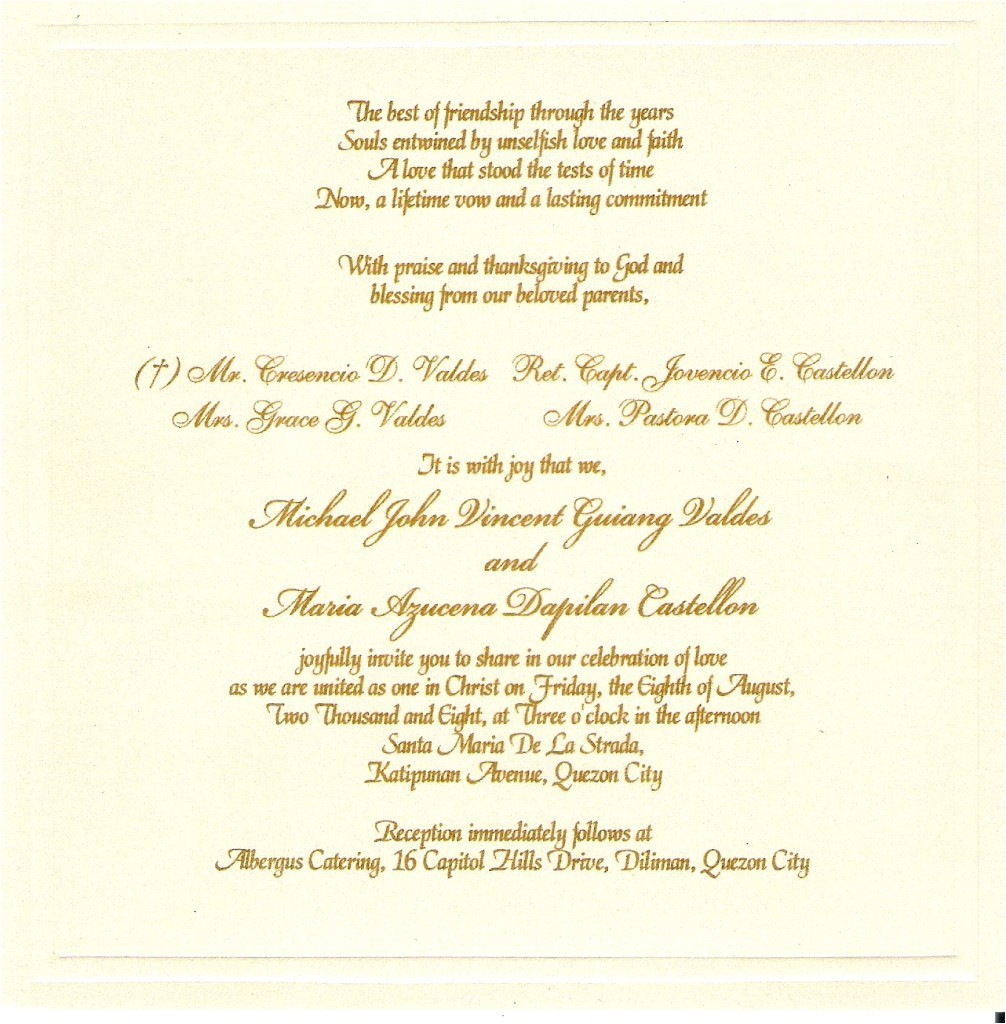 Sample Wedding Invitation Wording Sample Wording for Wedding Invitations Template Best