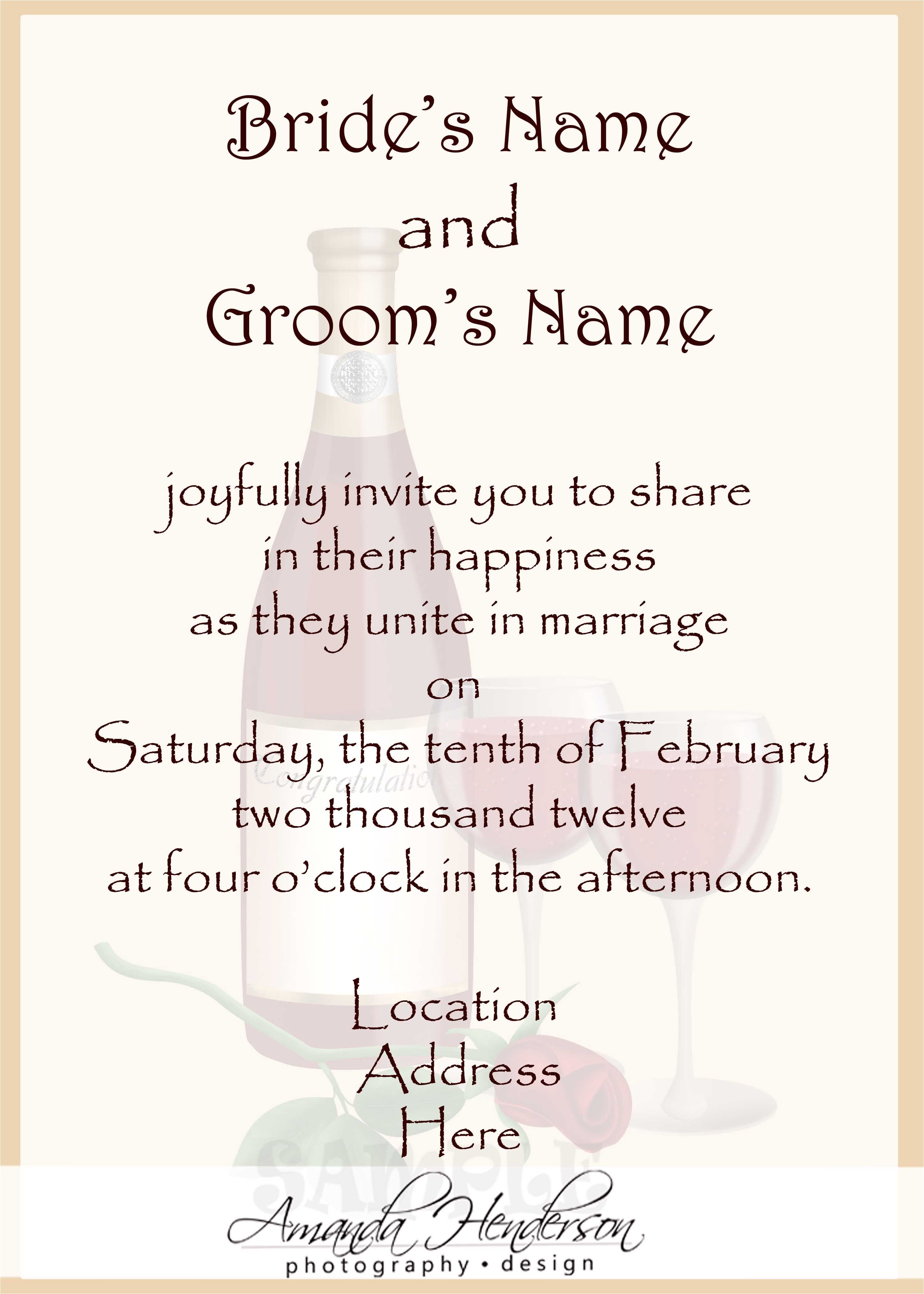 Sample Wedding Invitation Wording Wedding Invitation Wording Samples 21st Invitation