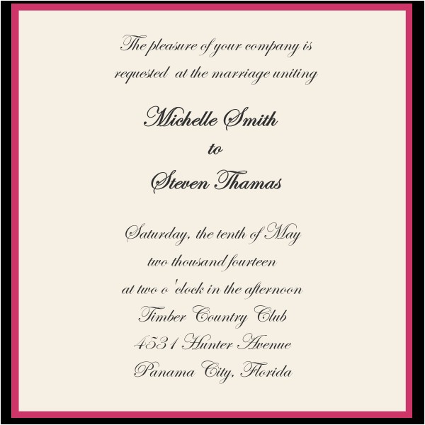 Samples Of Wording for Wedding Invitations Wedding Invitation Sample Wording Template Best Template
