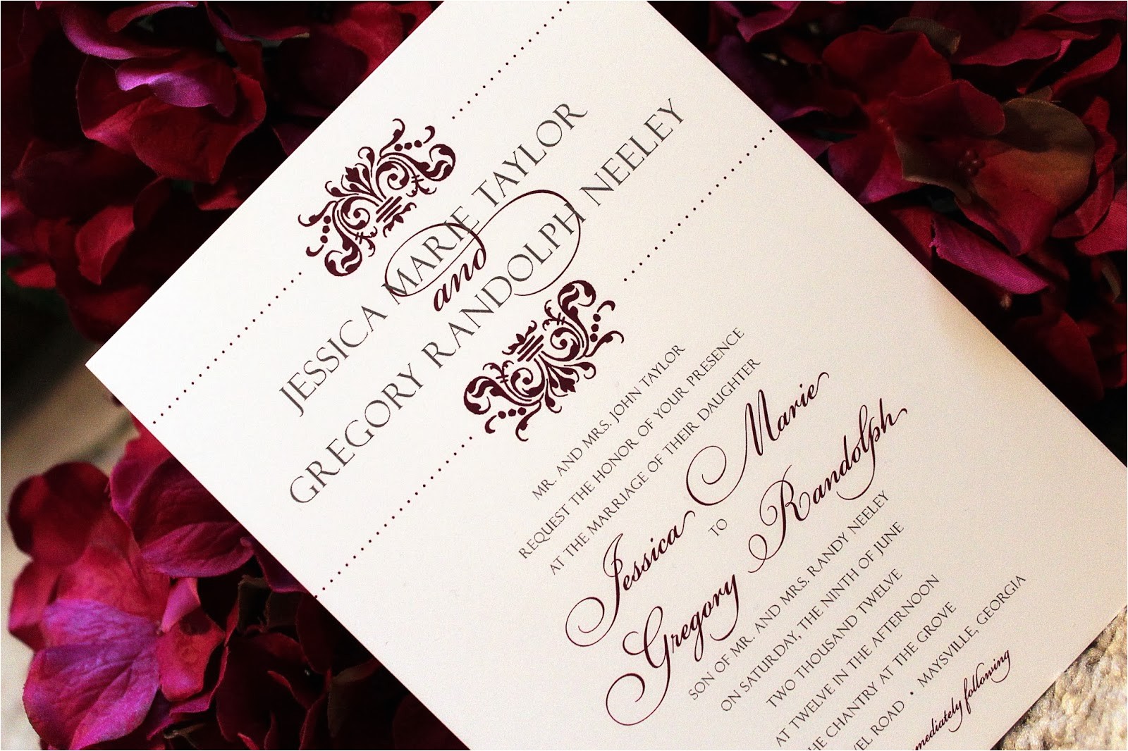 Sangria Color Wedding Invitations Brides Birthdays and Babies Blog by Tiger Lily Invitations