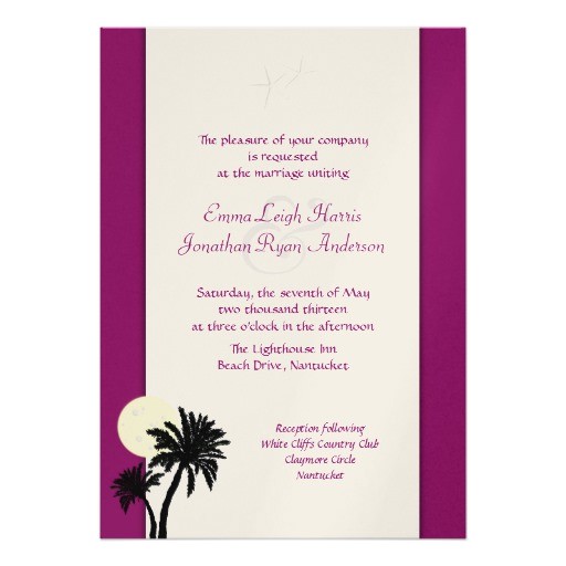 Sangria Color Wedding Invitations Moonlight Palms Sangria Wine Wedding Invitation Zazzle