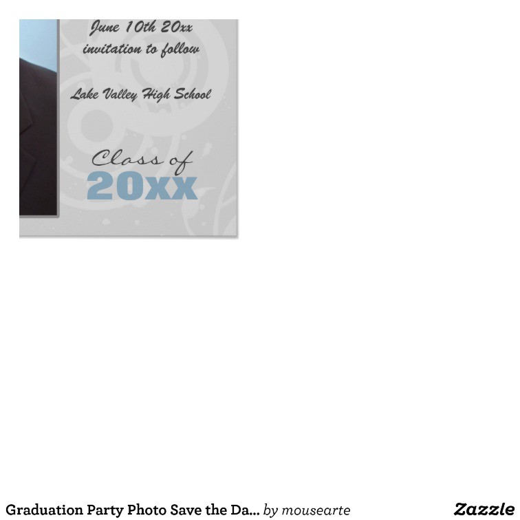 Save the Date Graduation Invitations Graduation Party Photo Save the Date Card Zazzle