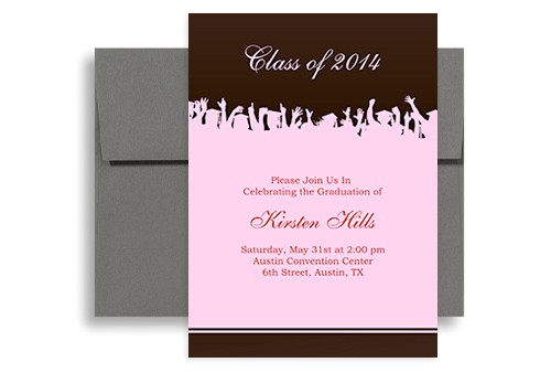 Senior Graduation Party Invitations 2018 Pink Brown Senior Graduation Party Invitation 5×7 In Senior Graduation Party Invitations 2018 Pink Brown Senior Graduation Party Invitation 5×7 In