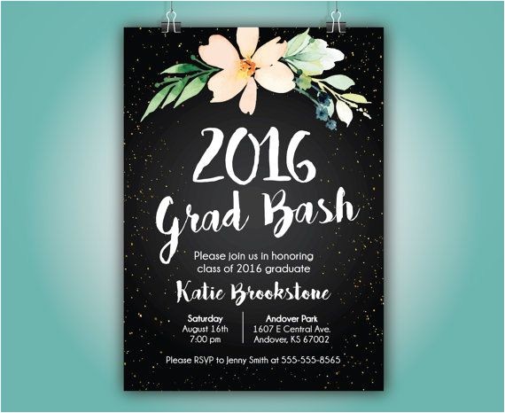 Senior Graduation Party Invitations Graduation Announcement Grad Party 2016 Grad Invite 5×7 Senior Graduation Party Invitations Graduation Announcement Grad Party 2016 Grad Invite 5×7