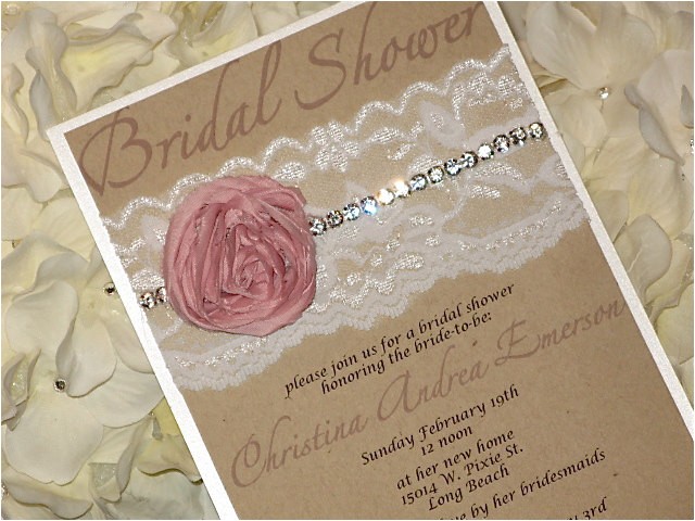 Shabby Chic Wedding Shower Invitations Bridal Shower Invitation Shabby Chic