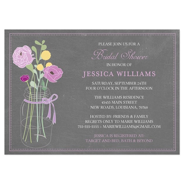 Shabby Chic Wedding Shower Invitations Shabby Chic Bridal Shower Invitations Purple by Fancybelle