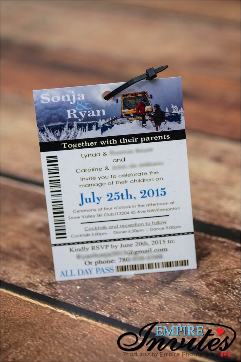 Ski Pass Wedding Invitations Custom Ski Pass Wedding Invitations From Winnipeg Canada Ski Pass Wedding Invitations Custom Ski Pass Wedding Invitations From Winnipeg Canada