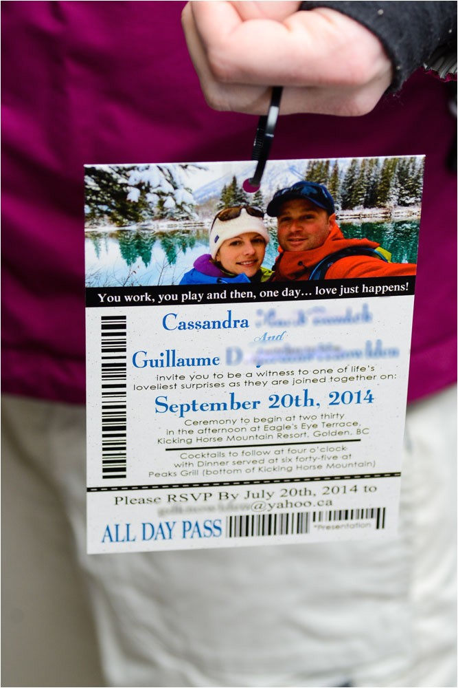 Ski Pass Wedding Invitations Lift Ticket Wedding Invitations to Kicking Horse In Golden Ski Pass Wedding Invitations Lift Ticket Wedding Invitations to Kicking Horse In Golden