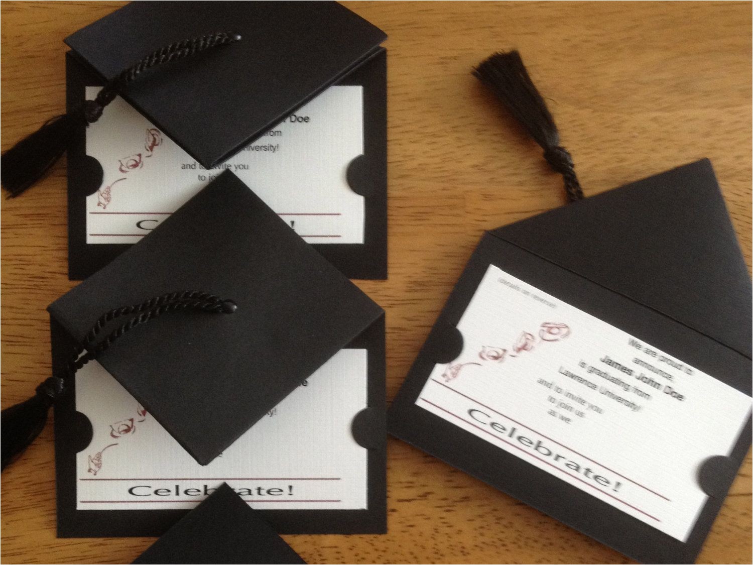 Small Graduation Party Invitations Graduation Cap Invitation Hoppy Pinterest