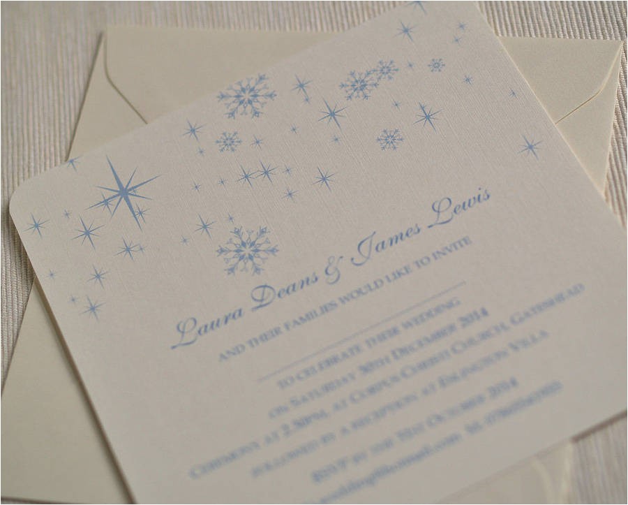 Snowflake themed Wedding Invitations Snowflake Winter themed Wedding Invitations by Beautiful