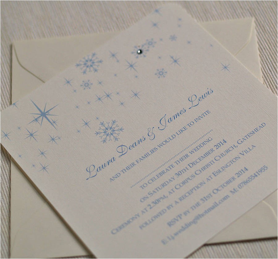 Snowflake themed Wedding Invitations Snowflake Winter themed Wedding Invitations by Beautiful