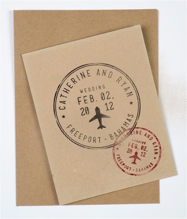 Stamps for Wedding Invites Passport Wedding Stamp Personalized Destination Wedding